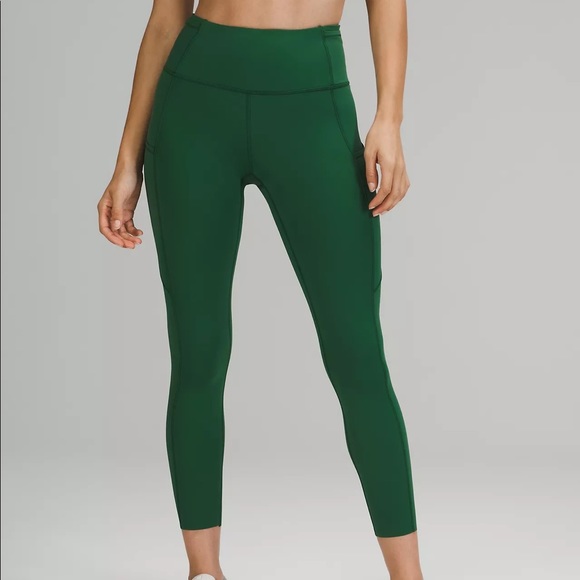 Lululemon Fast and Free High-Rise Tight 25" evergreen EVRG 0 - Picture 2 of 12